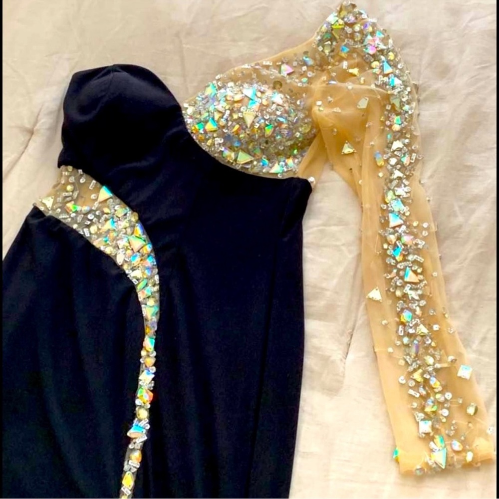 Gorgeous off shoulder beaded dress